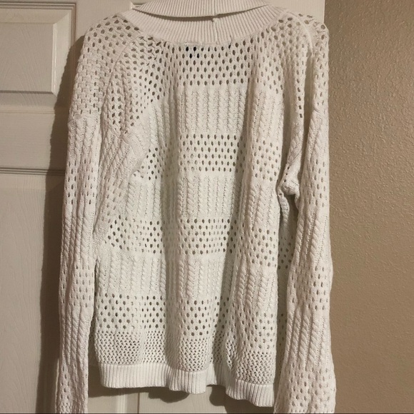 ❗️SOLD❗️Verve • White Crotchet Open Front Cardigan - Picture 10 of 13